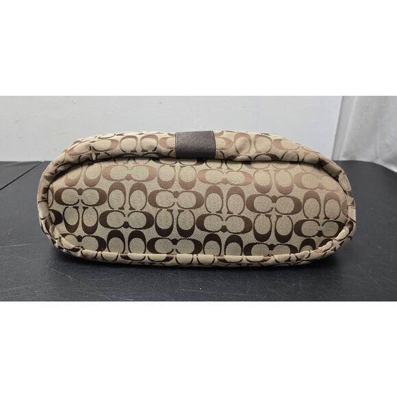 Coach Signature Brown Handbag Purse with Dust Cover - Picture 3 of 10